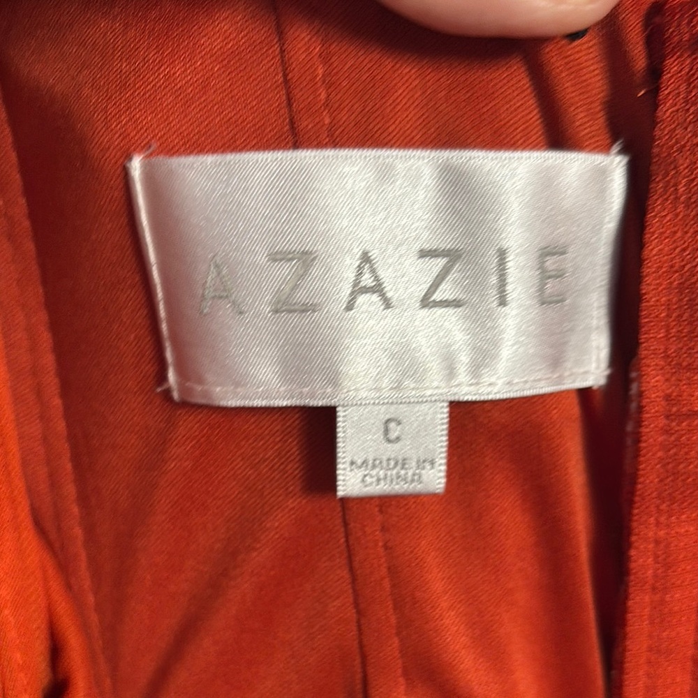 Azazie Charlize Elegant One-Shoulder burnt orange Dress - Picture 11 of 11